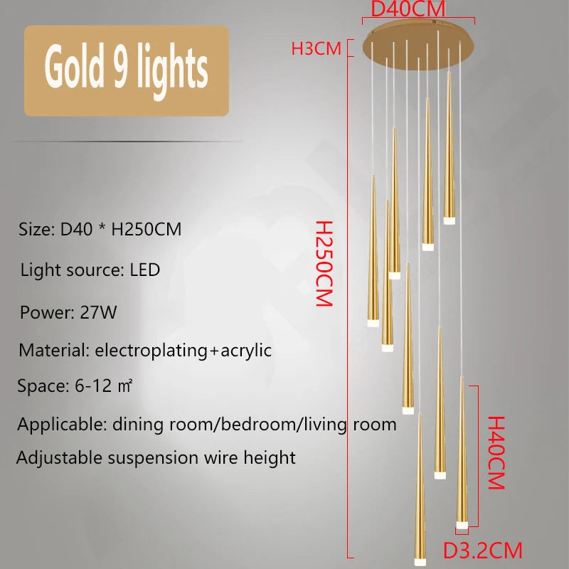 Suspension Elydore — LED pour Escalier — vue 14