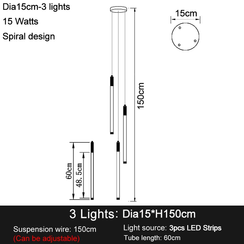 Lustre Séraphdore — LED pour Escalier — vue 8