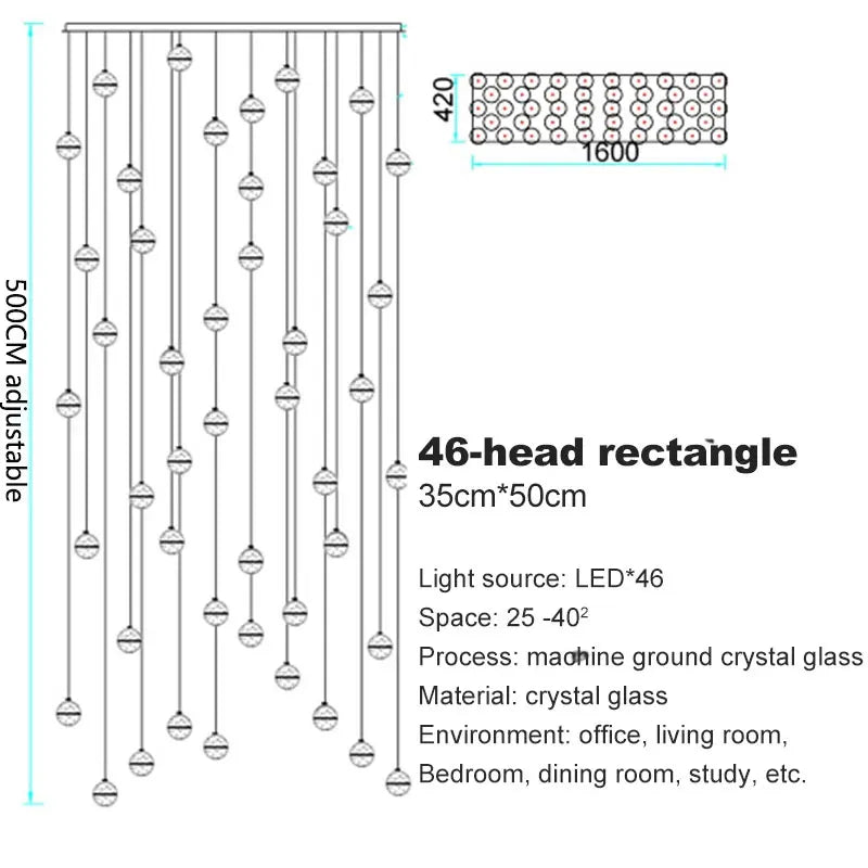 Lustre Lysdore — Cristal LED pour Escalier — vue 11