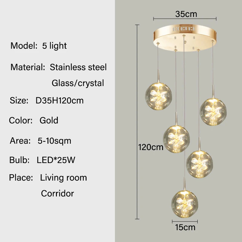 Lustre Avdore — Cristal LED pour Escalier — vue 18