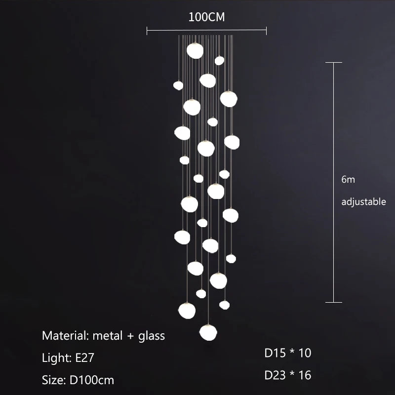 Lustre Althdore — Verre LED pour Escalier — vue 17