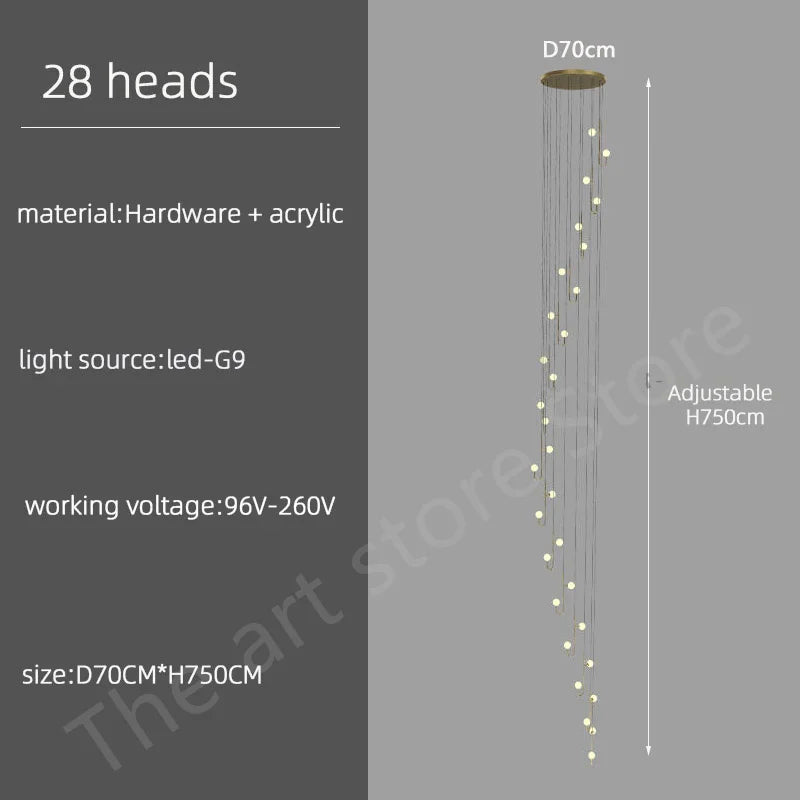 Suspension Ambroria — LED pour Escalier — vue 13