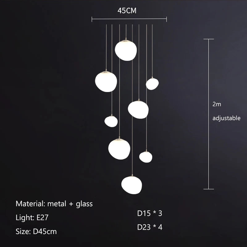 Lustre Althdore — Verre LED pour Escalier — vue 19
