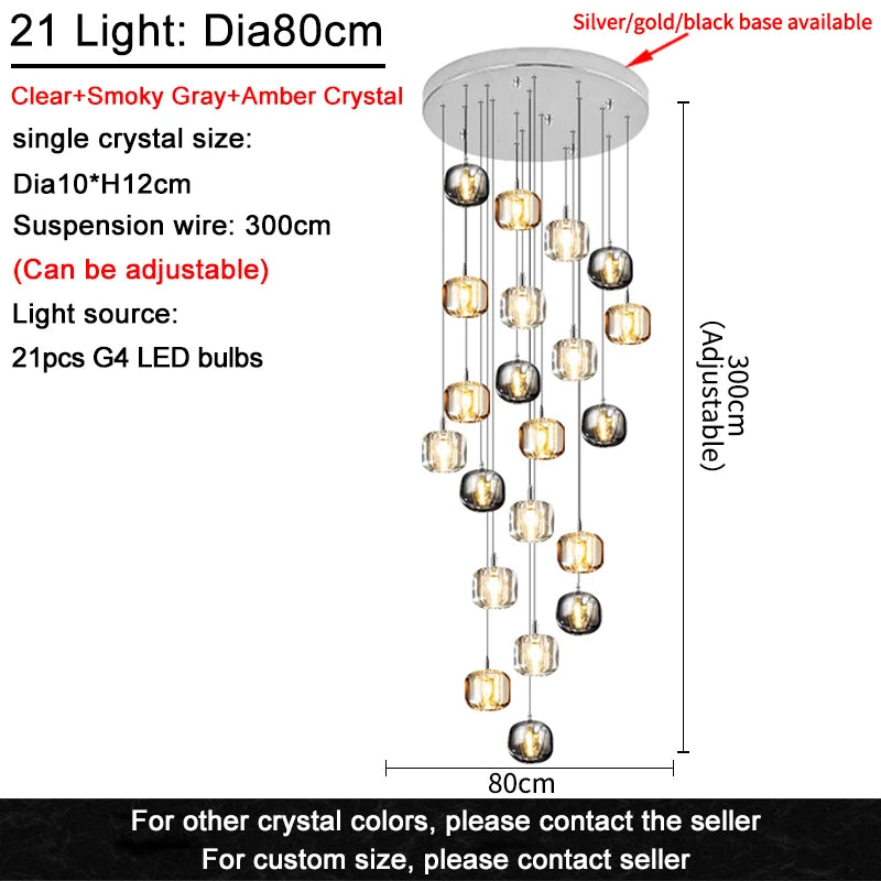 Lustre Cassdore — Cristal LED pour Salle à Manger — vue 10