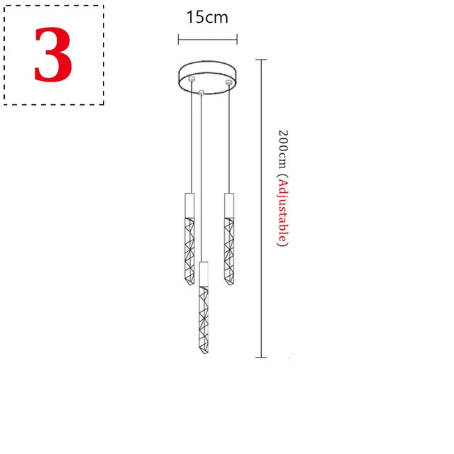 Suspension Astoria — Cristal LED pour Escalier — vue 9