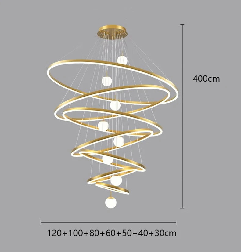 Lustre Néloria — LED pour Escalier — vue 17