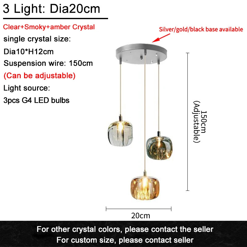 Lustre Cassdore — Cristal LED pour Salle à Manger — vue 8