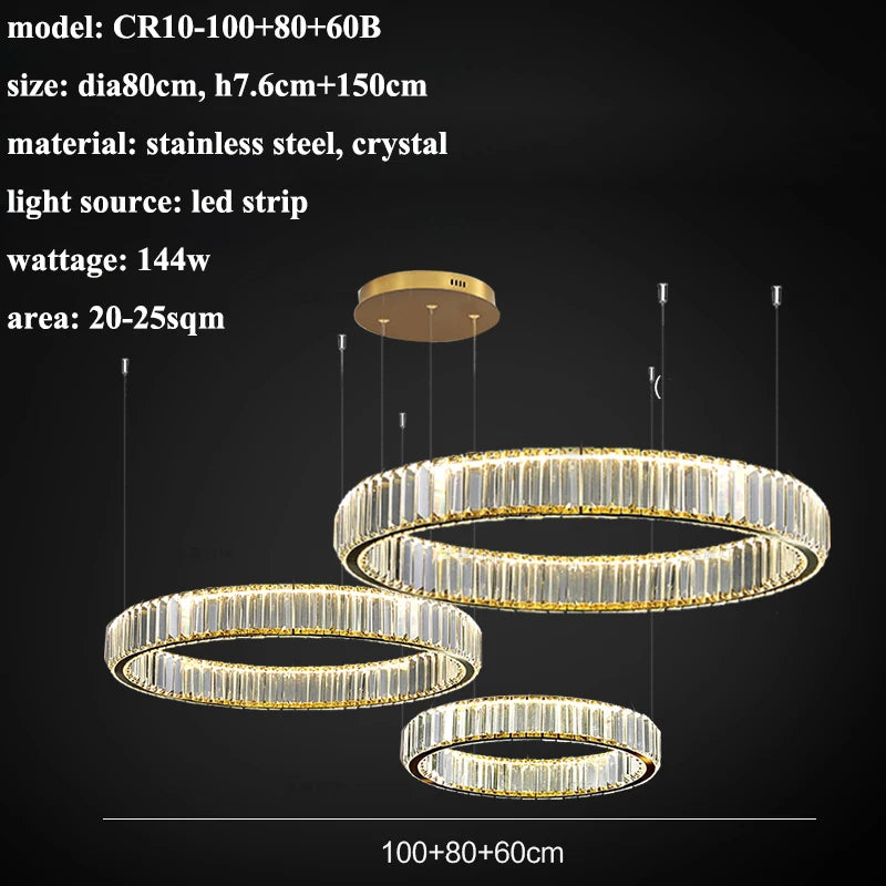 Lustre Althoria — Cristal LED pour Salle à Manger — vue 5