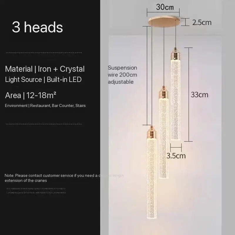 Lustre Valana — Cristal pour Escalier — vue 8