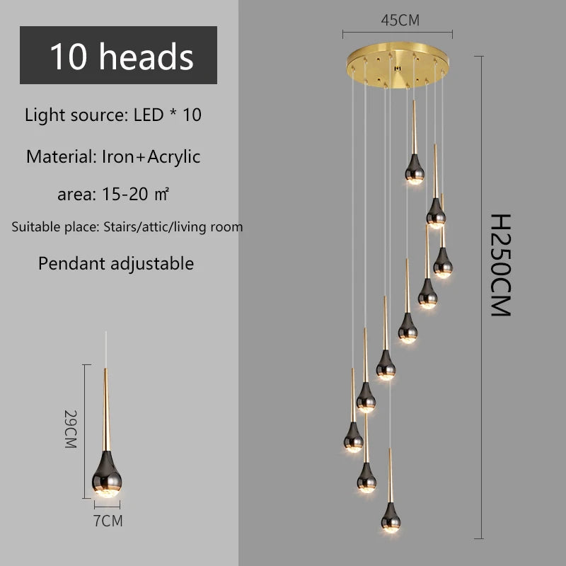 Lustre Caldore — pour Escalier — vue 7