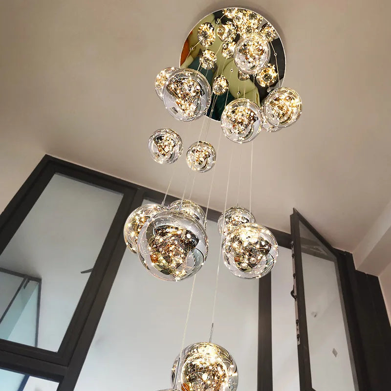 Lustre spirale LED nordique pour duplex et salle à manger – vue 2