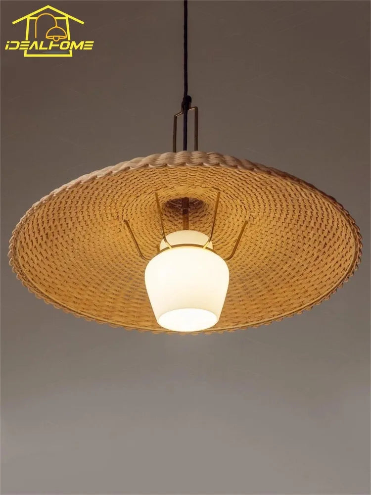 Suspension Séraphine Velours — Rotin LED