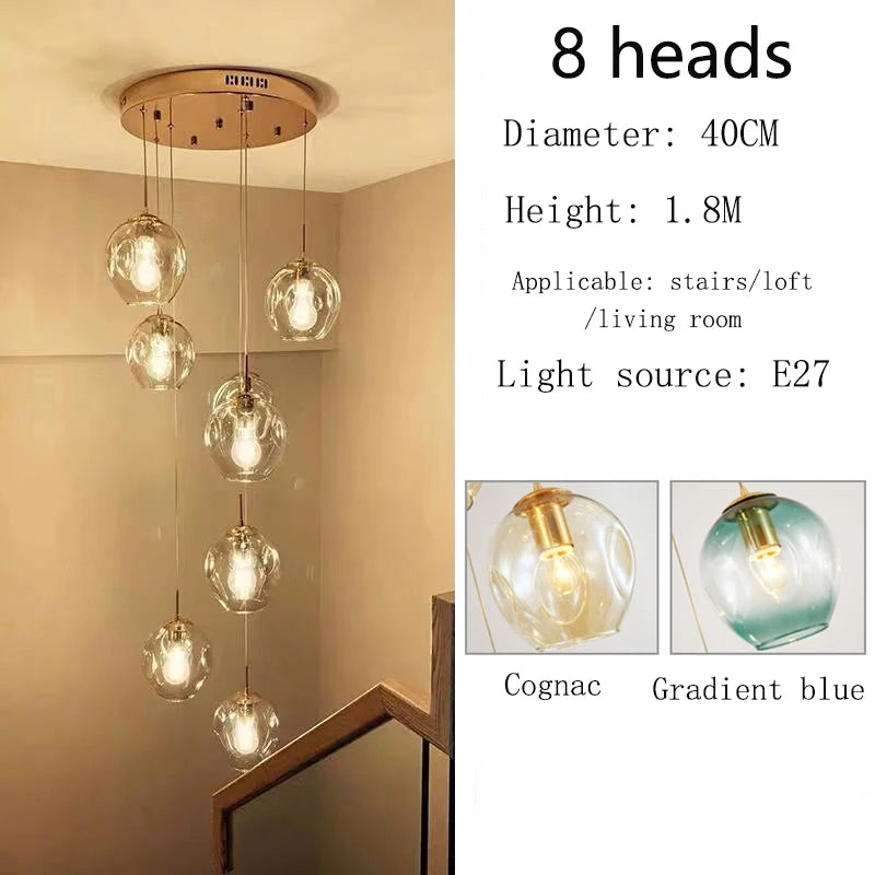 Lustre Cydore — Cristal LED pour Escalier — vue 12