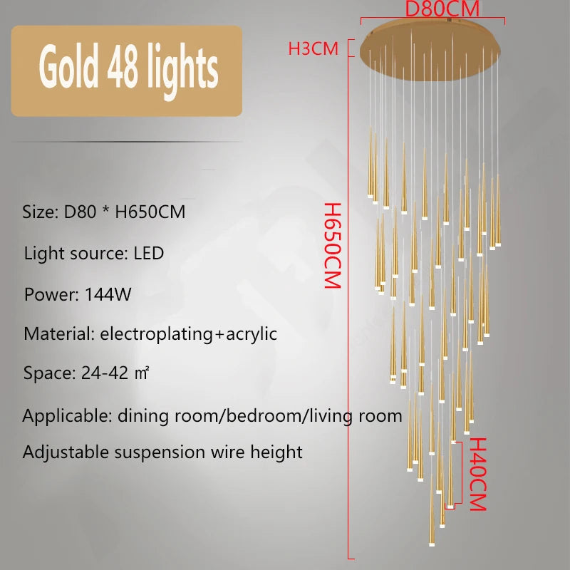 Suspension Elydore — LED pour Escalier — vue 7