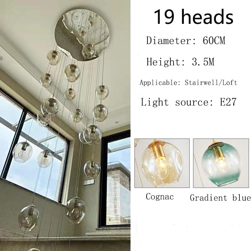 Lustre Cydore — Cristal LED pour Escalier — vue 9