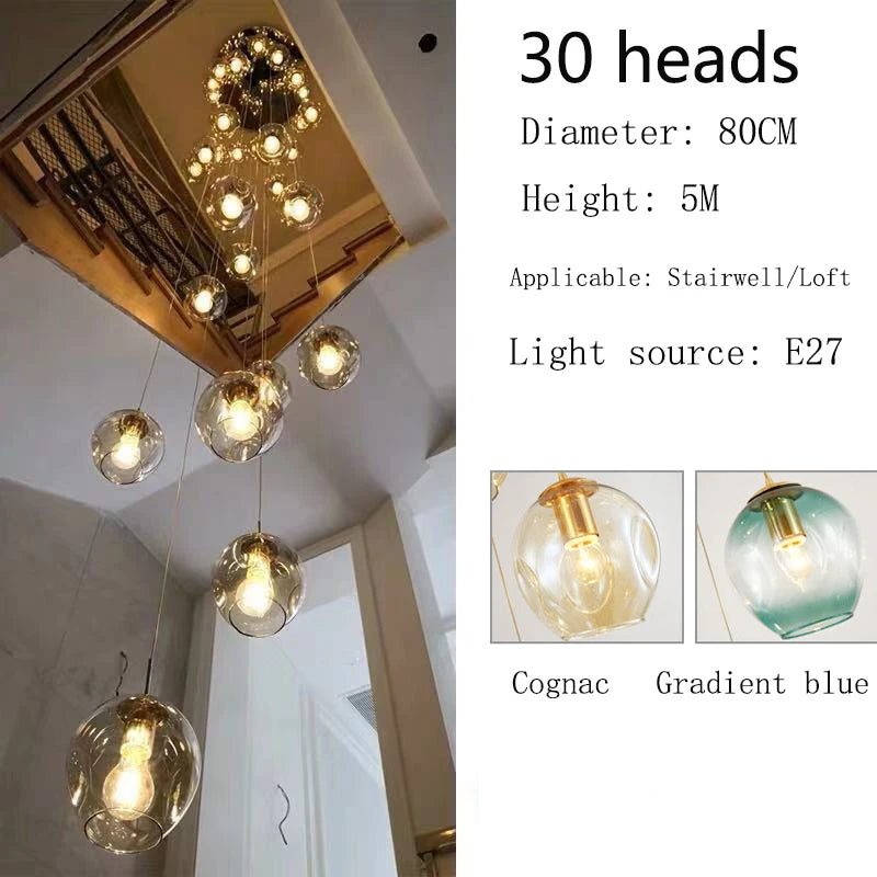 Lustre Cydore — Cristal LED pour Escalier — vue 8