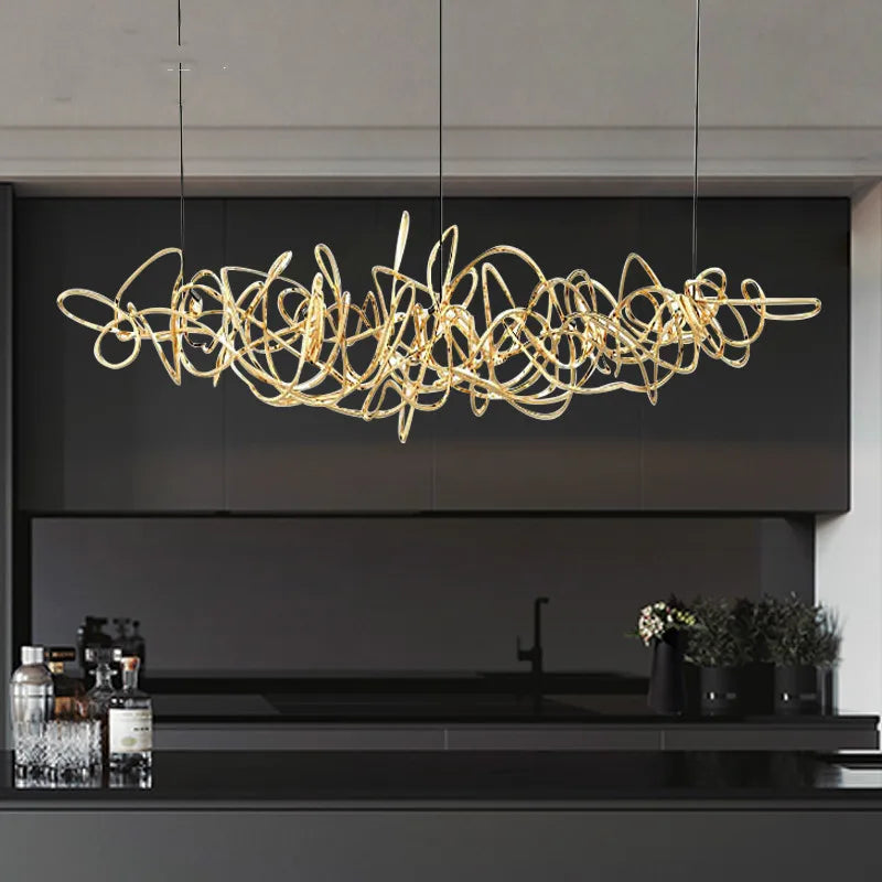 Suspension LED nordique épurée pour salle à manger – vue 2