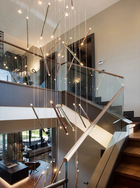 Lustre LED design pour cuisine, escalier et salle à manger