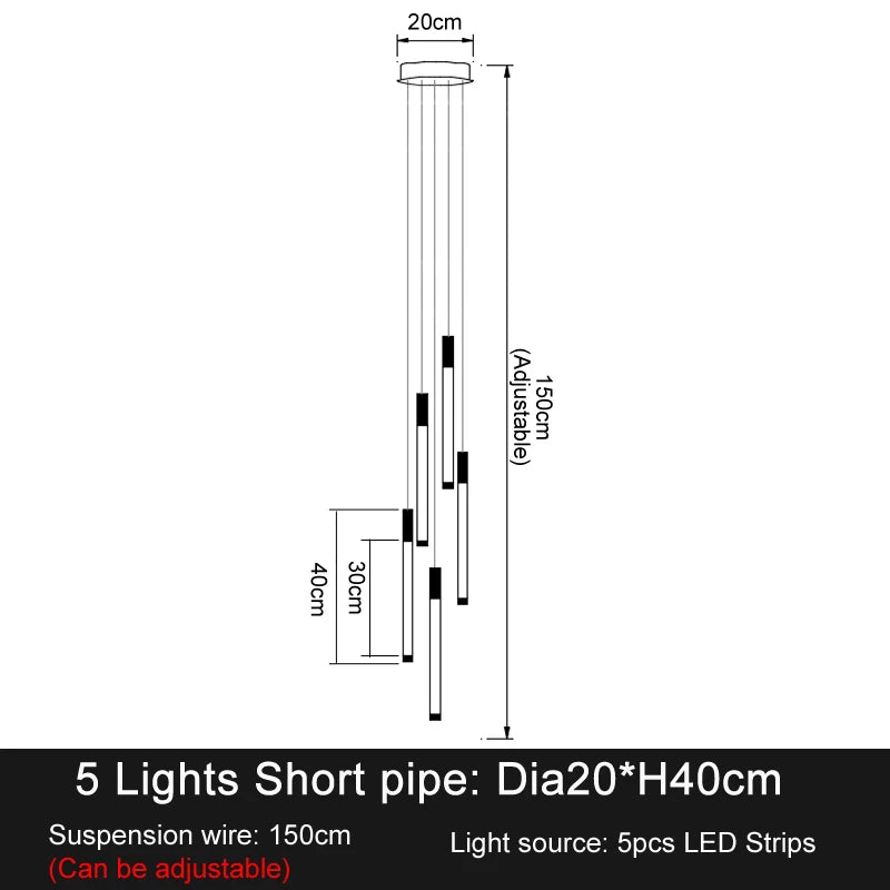 Lustre Maëldore — LED pour Escalier — vue 10