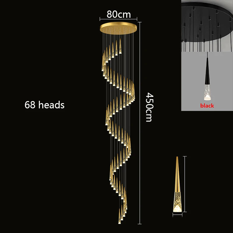 Lustre Althana — Cristal LED pour Escalier — vue 14
