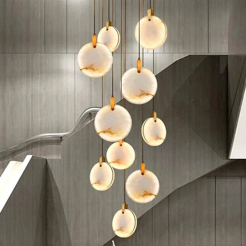 Suspension lustre LED moderne pour cage d'escalier – vue 2