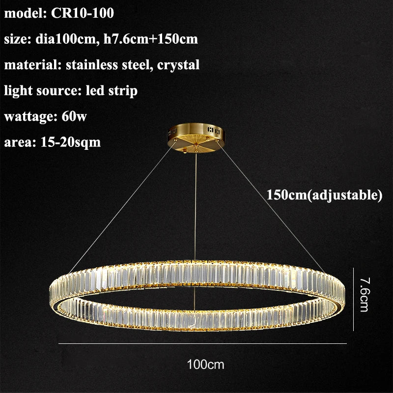 Lustre Althoria — Cristal LED pour Salle à Manger — vue 15