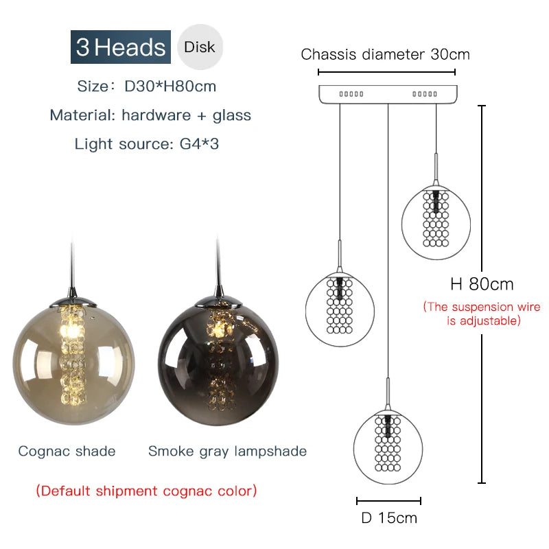 Lustre Valiane — Verre LED pour Escalier — vue 8