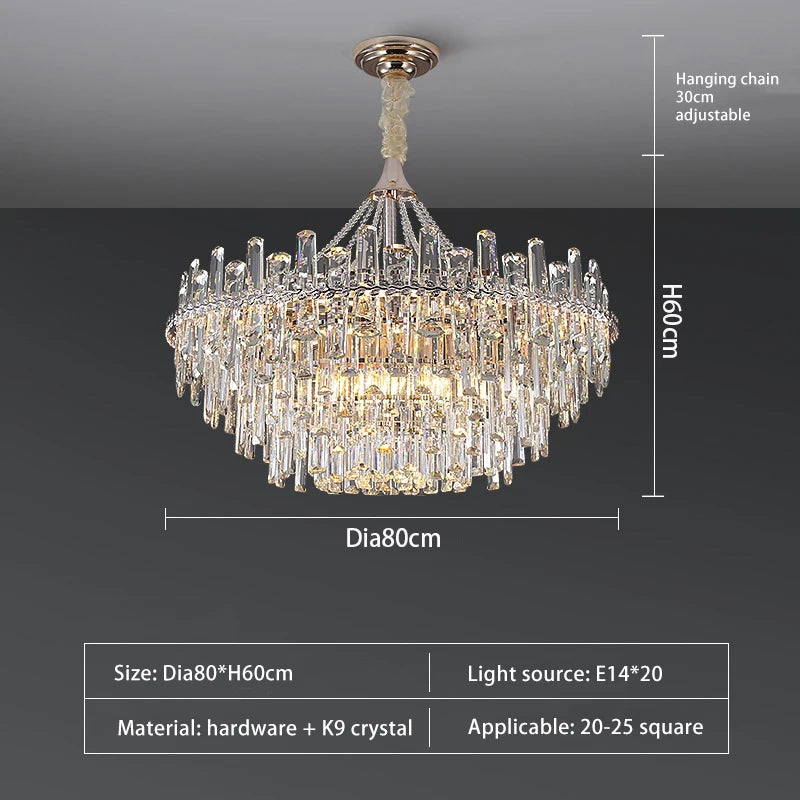Lustre Avoria — Cristal LED pour Salle à Manger — vue 13