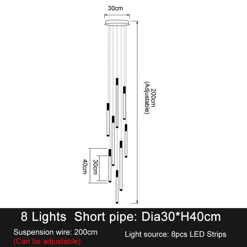 Lustre Maëldore — LED pour Escalier — vue 15