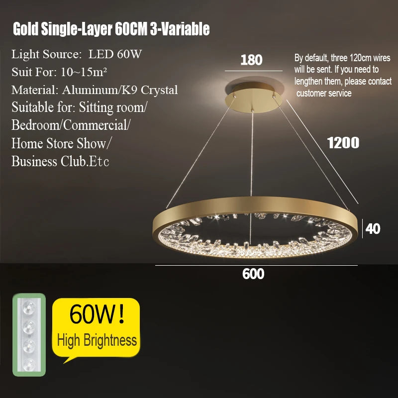 Lustre Noéloria — Cristal LED pour Escalier — vue 16