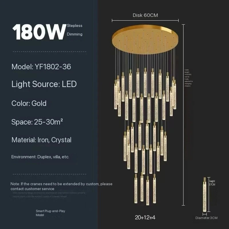 Lustre Valana — Cristal pour Escalier — vue 15