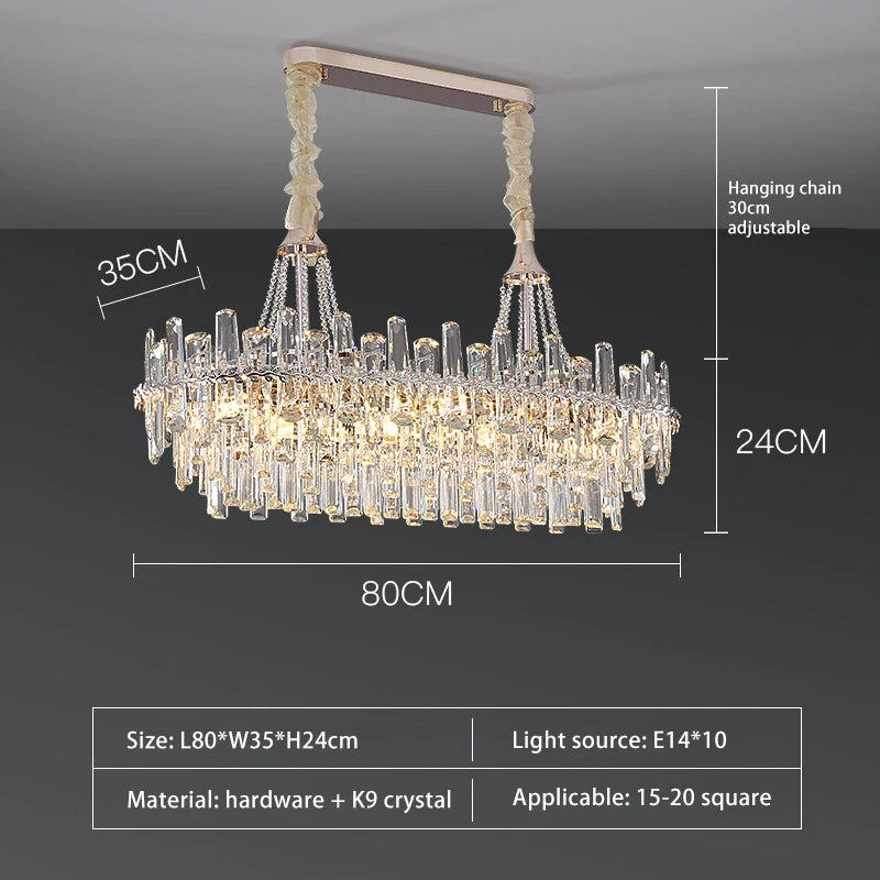 Lustre Avoria — Cristal LED pour Salle à Manger — vue 10