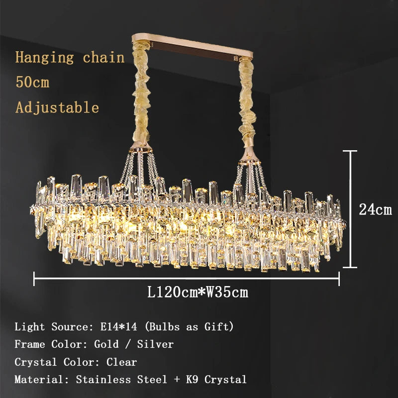Lustre Avoria — Cristal LED pour Salle à Manger — vue 9