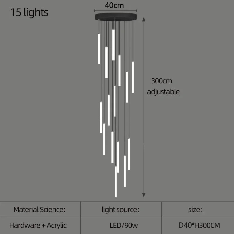 Lustre Nélana — LED pour Escalier — vue 10