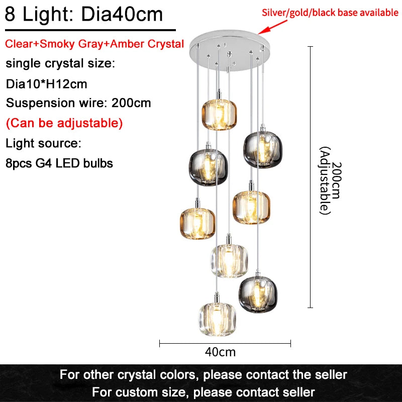 Lustre Cassdore — Cristal LED pour Salle à Manger — vue 15