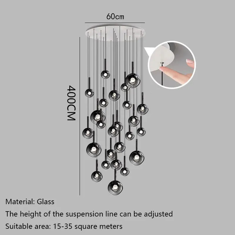 Suspension Soldore — Verre LED pour Escalier — vue 8