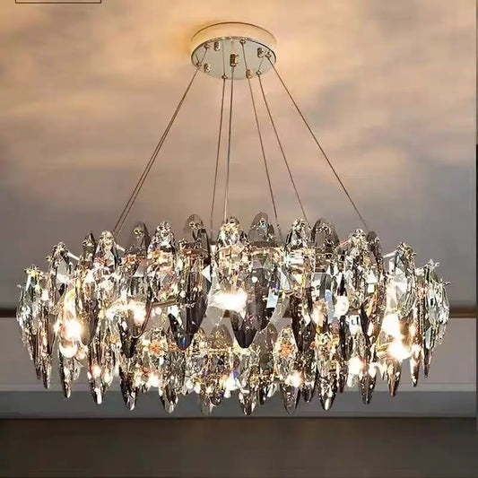 Suspension cristal K9 LED pour chambre, cuisine et entrée