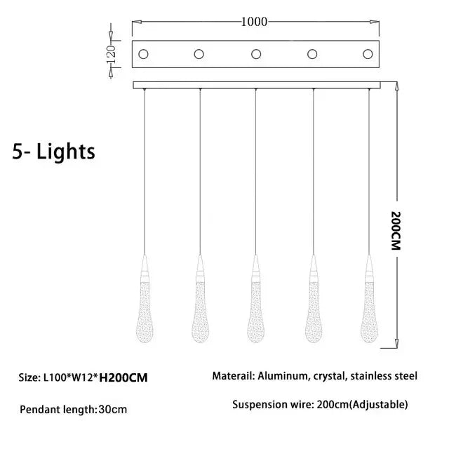 Lustre Vérdore — Cristal LED pour Escalier — vue 11