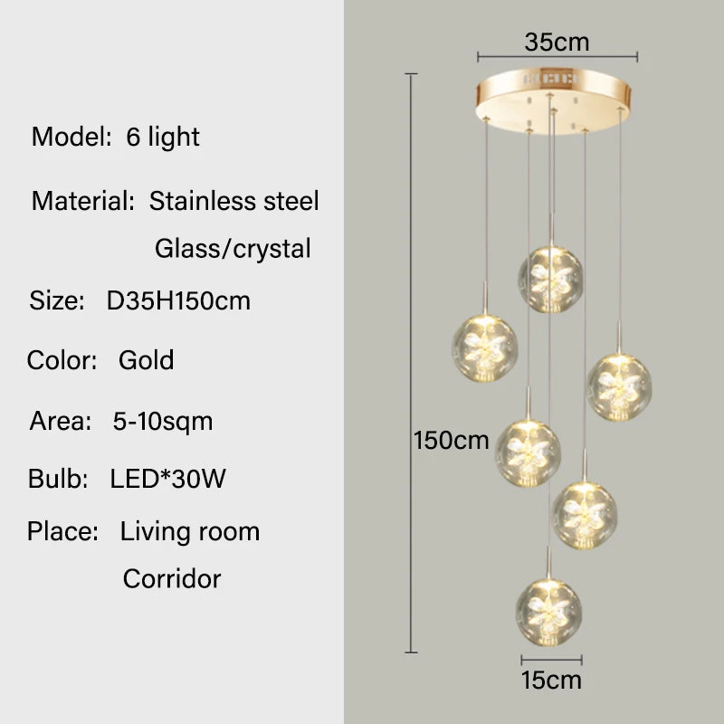 Lustre Avdore — Cristal LED pour Escalier — vue 17
