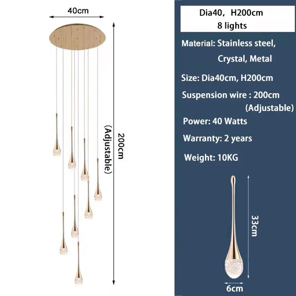 Plafonnier Opdore — Cristal LED pour Escalier — vue 9