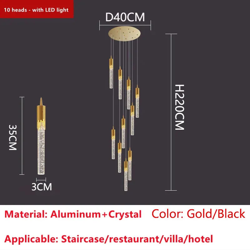 Lustre Elvoria — Cristal LED pour Escalier — vue 10