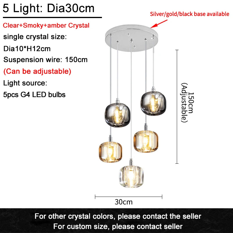 Lustre Cassdore — Cristal LED pour Salle à Manger — vue 14