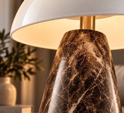 Mushroom shaped table lamp Bedside Lamp Table Lamp For Bedroom Desk Lamp Bedside Night Light with Cylinder Lamp Shade Home Decor Creative Atmosphere Light Decoration