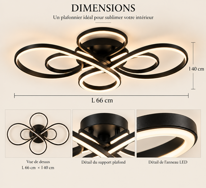 Low Floor Living Room Ceiling Lights Remote Control Modern LED Surface Mounted Light Fixture Dining Room led Ceiling Lamps Dimme